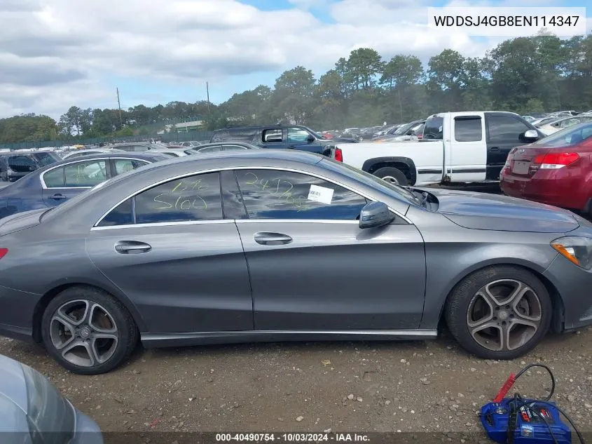 2014 Mercedes-Benz Cla 250 4Matic VIN: WDDSJ4GB8EN114347 Lot: 40490754