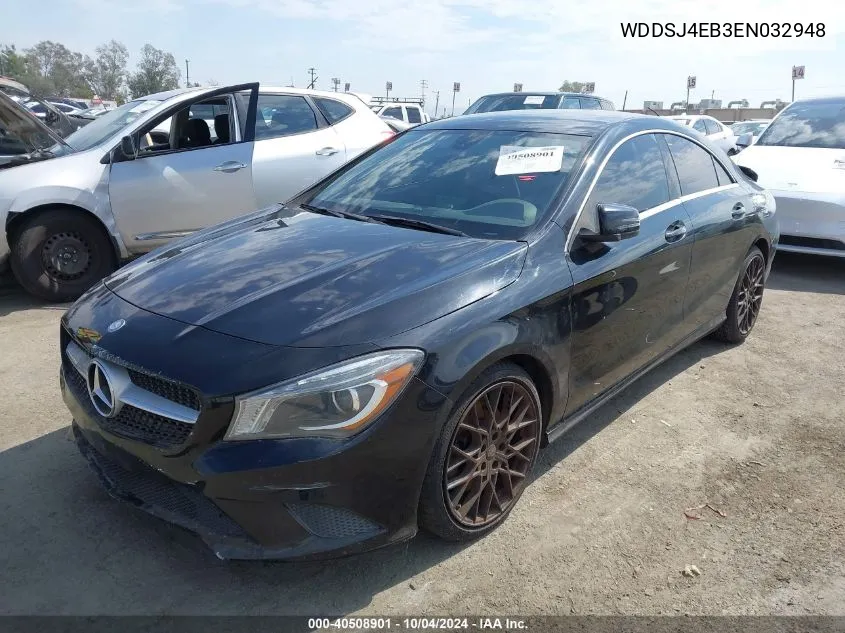 2014 Mercedes-Benz Cla 250 VIN: WDDSJ4EB3EN032948 Lot: 40508901