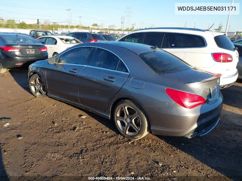 2014 Mercedes-Benz Cla 250 VIN: WDDSJ4EB5EN031171 Lot: 40509459