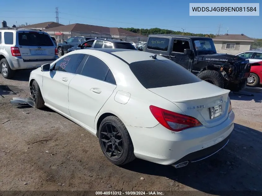 2014 Mercedes-Benz Cla 250 4Matic VIN: WDDSJ4GB9EN081584 Lot: 40513312