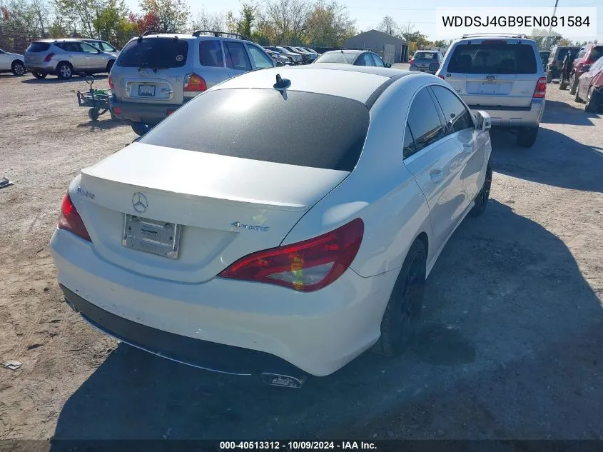 2014 Mercedes-Benz Cla 250 4Matic VIN: WDDSJ4GB9EN081584 Lot: 40513312