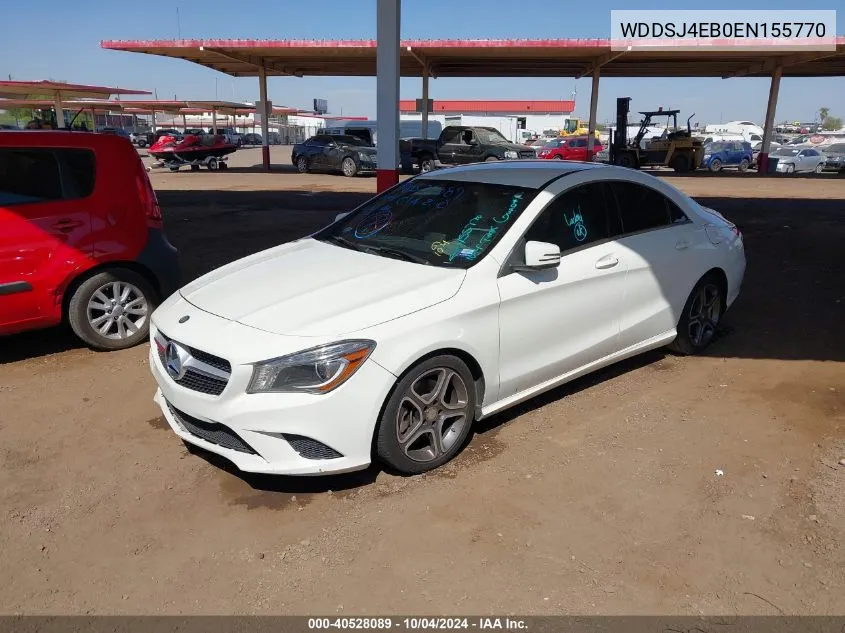 2014 Mercedes-Benz Cla 250 VIN: WDDSJ4EB0EN155770 Lot: 40528089