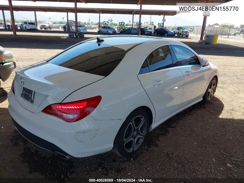 2014 Mercedes-Benz Cla 250 VIN: WDDSJ4EB0EN155770 Lot: 40528089