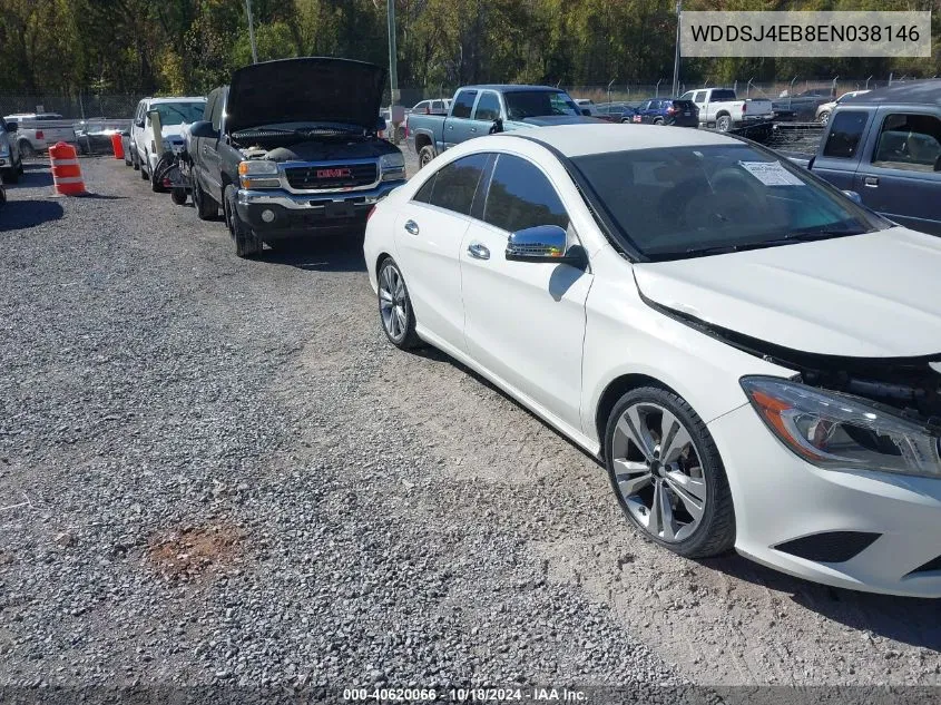 2014 Mercedes-Benz Cla 250 VIN: WDDSJ4EB8EN038146 Lot: 40620066