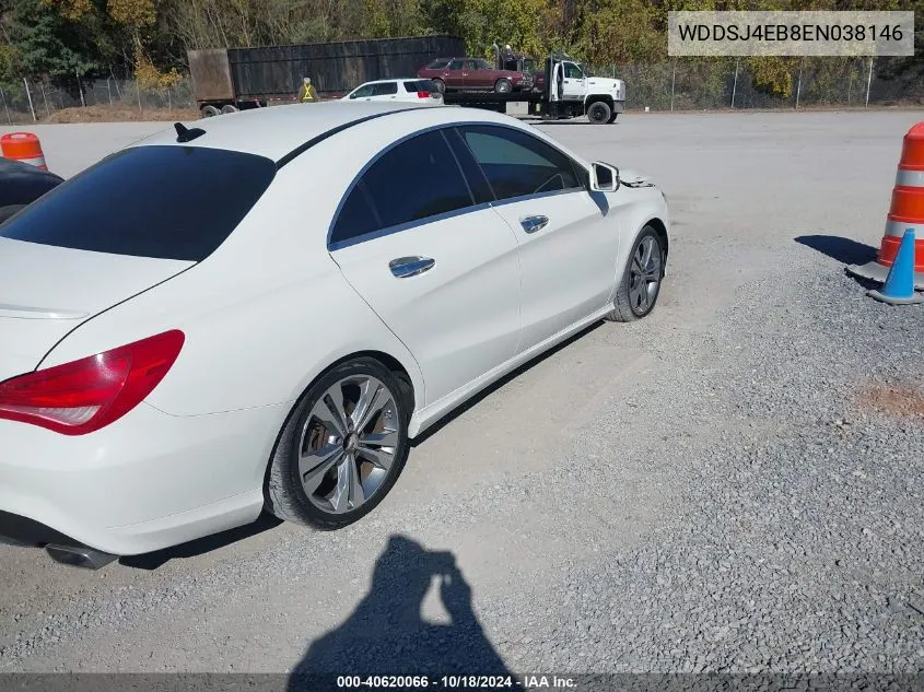 2014 Mercedes-Benz Cla 250 VIN: WDDSJ4EB8EN038146 Lot: 40620066