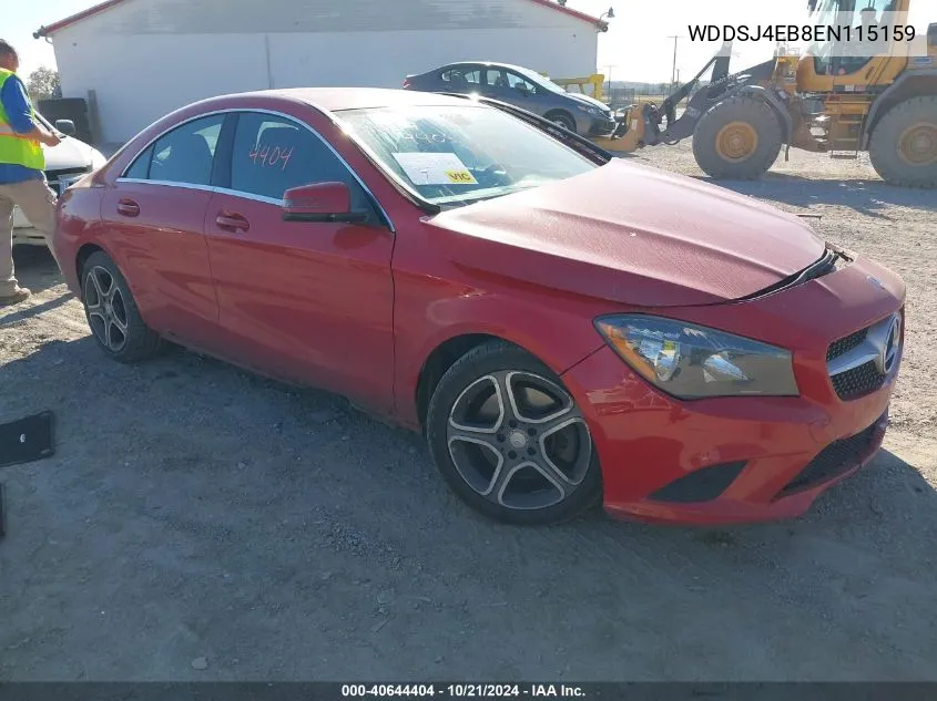 2014 Mercedes-Benz Cla 250 250 VIN: WDDSJ4EB8EN115159 Lot: 40644404