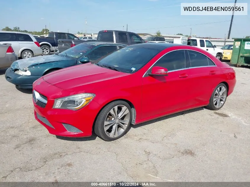 2014 Mercedes-Benz Cla 250 VIN: WDDSJ4EB4EN059561 Lot: 40661510