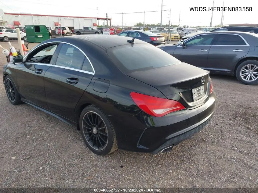 2014 Mercedes-Benz Cla 250 VIN: WDDSJ4EB3EN083558 Lot: 40662722