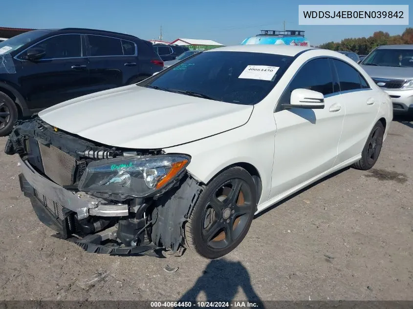 2014 Mercedes-Benz Cla 250 VIN: WDDSJ4EB0EN039842 Lot: 40664450