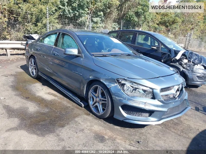 2014 Mercedes-Benz Cla 250 VIN: WDDSJ4EB4EN103624 Lot: 40681262