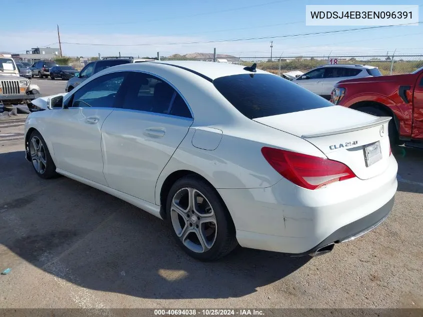 2014 Mercedes-Benz Cla 250 VIN: WDDSJ4EB3EN096391 Lot: 40694038