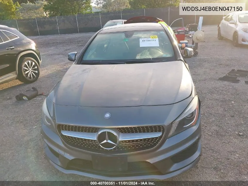 2014 Mercedes-Benz Cla 250 VIN: WDDSJ4EB0EN047150 Lot: 40700351