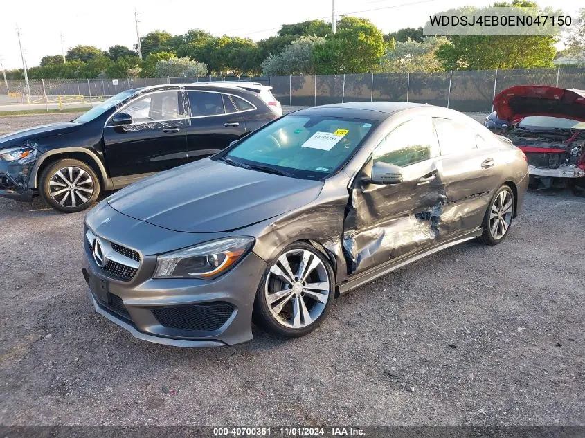 2014 Mercedes-Benz Cla 250 VIN: WDDSJ4EB0EN047150 Lot: 40700351