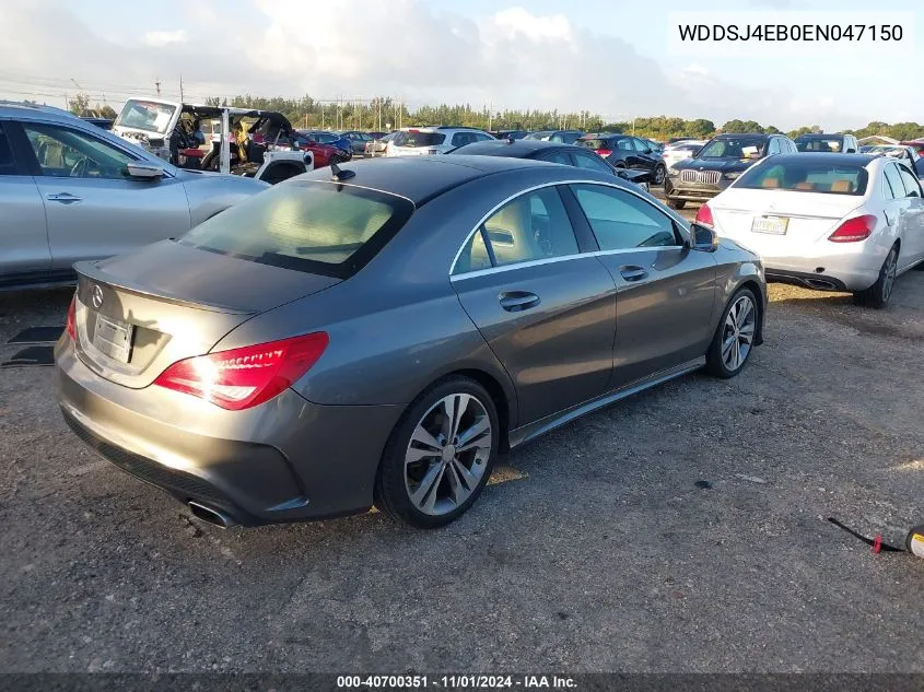 2014 Mercedes-Benz Cla 250 VIN: WDDSJ4EB0EN047150 Lot: 40700351