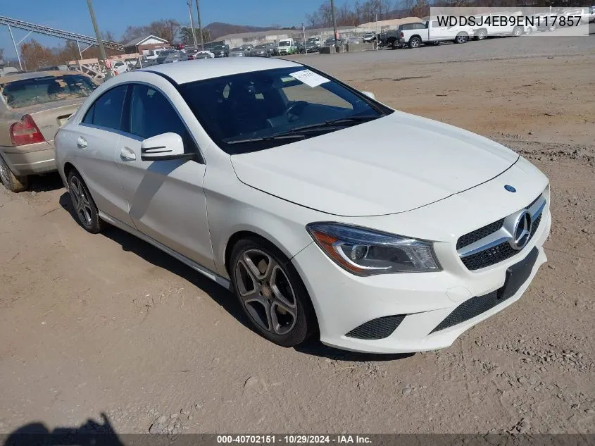 2014 Mercedes-Benz Cla 250 VIN: WDDSJ4EB9EN117857 Lot: 40702151