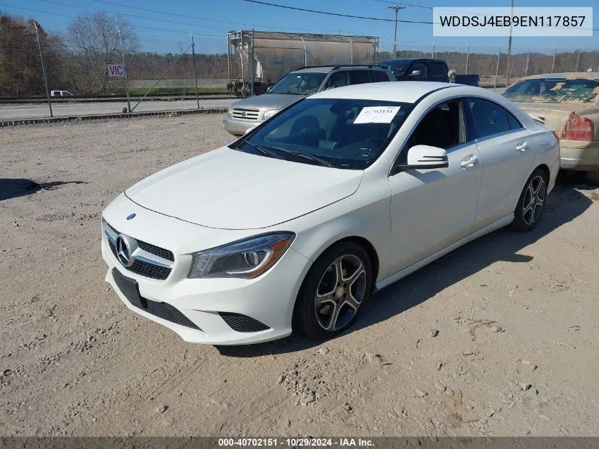 2014 Mercedes-Benz Cla 250 VIN: WDDSJ4EB9EN117857 Lot: 40702151