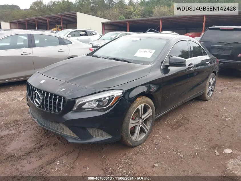 2014 Mercedes-Benz Cla 250 4Matic VIN: WDDSJ4GB5EN142428 Lot: 40780310