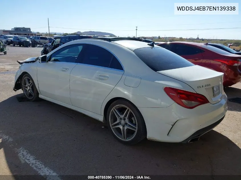 2014 Mercedes-Benz Cla 250 VIN: WDDSJ4EB7EN139338 Lot: 40785390