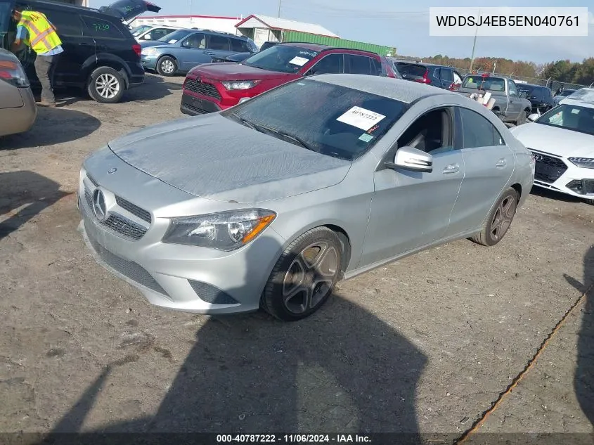 2014 Mercedes-Benz Cla 250 VIN: WDDSJ4EB5EN040761 Lot: 40787222