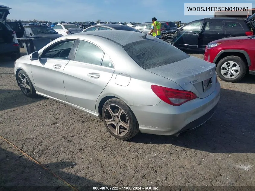 2014 Mercedes-Benz Cla 250 VIN: WDDSJ4EB5EN040761 Lot: 40787222