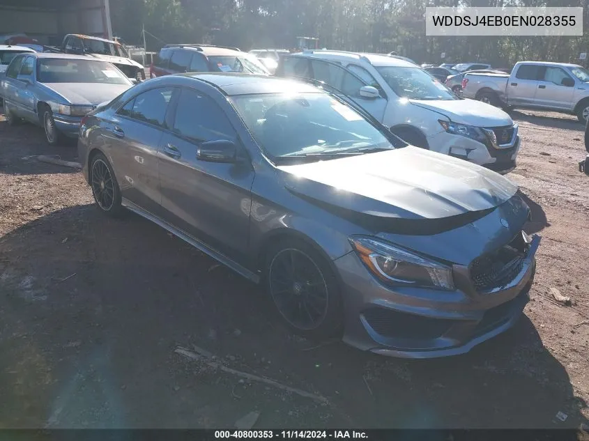 2014 Mercedes-Benz Cla 250 VIN: WDDSJ4EB0EN028355 Lot: 40800353