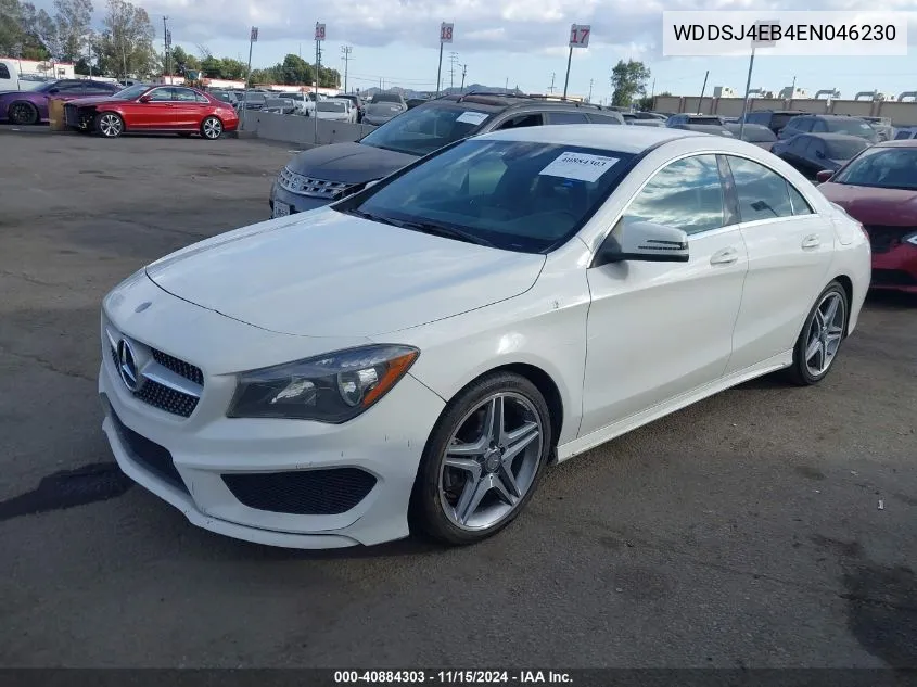 2014 Mercedes-Benz Cla 250 VIN: WDDSJ4EB4EN046230 Lot: 40884303