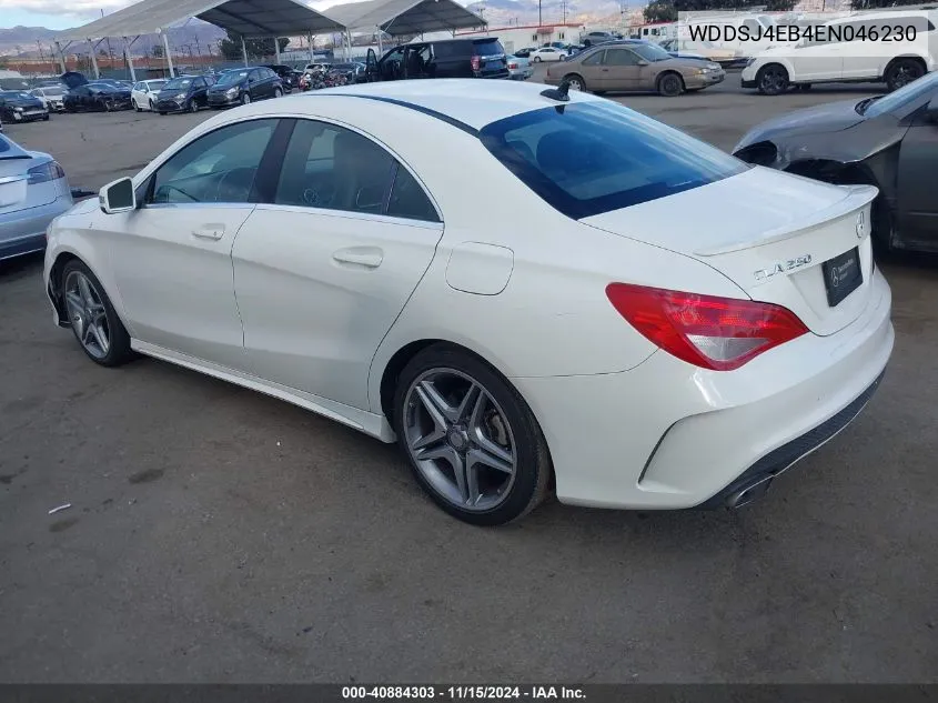 2014 Mercedes-Benz Cla 250 VIN: WDDSJ4EB4EN046230 Lot: 40884303