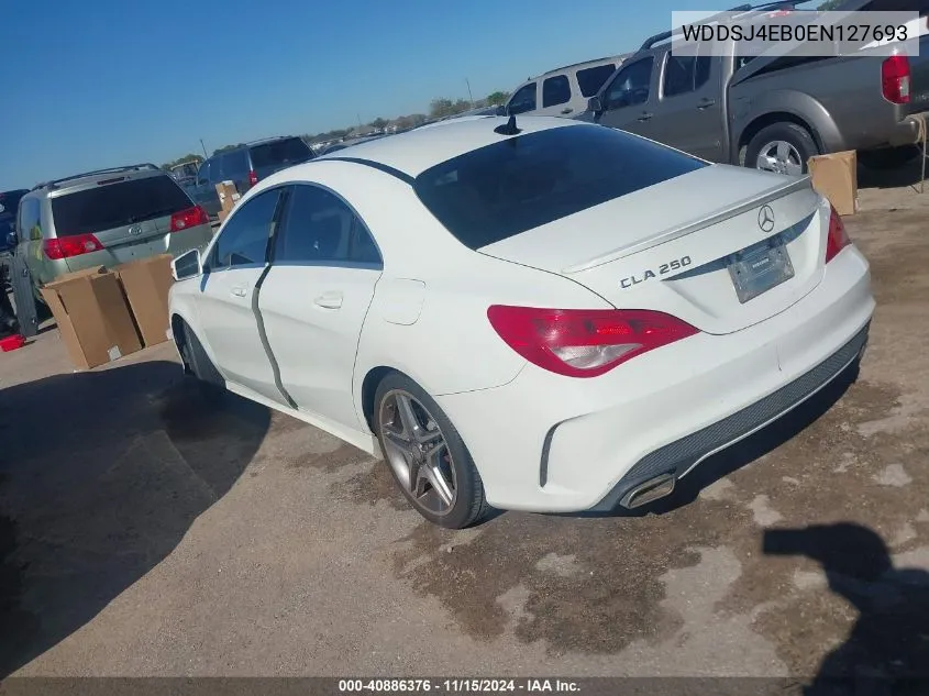 2014 Mercedes-Benz Cla 250 VIN: WDDSJ4EB0EN127693 Lot: 40886376