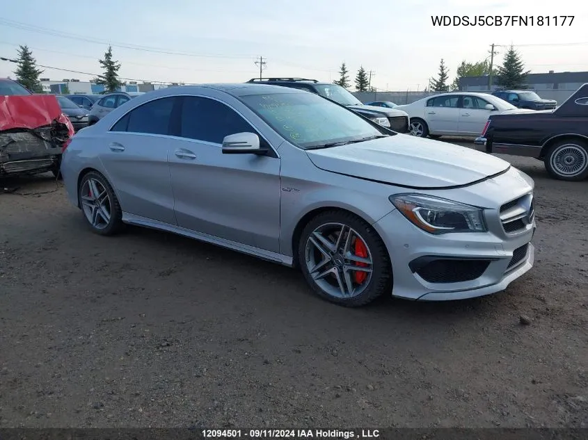 2015 Mercedes-Benz Cla-Class VIN: WDDSJ5CB7FN181177 Lot: 12094501