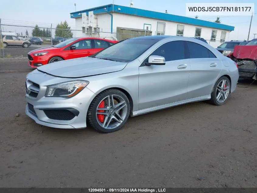 2015 Mercedes-Benz Cla-Class VIN: WDDSJ5CB7FN181177 Lot: 12094501