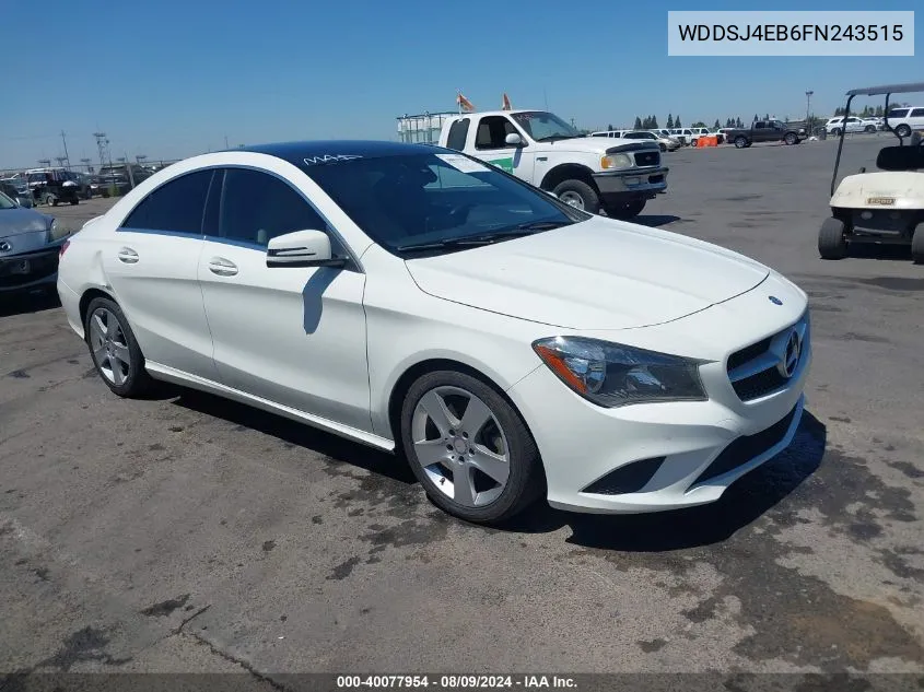 2015 Mercedes-Benz Cla 250 VIN: WDDSJ4EB6FN243515 Lot: 40077954