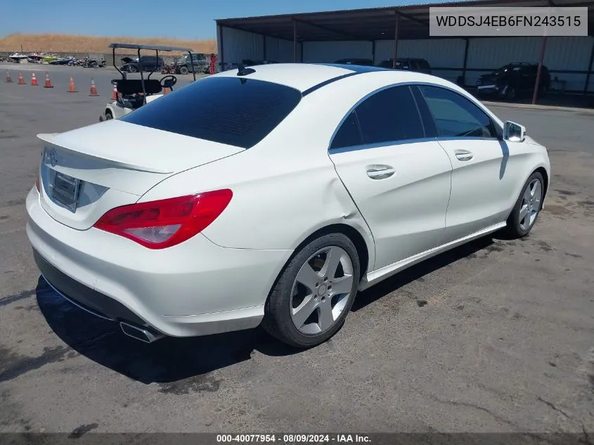 2015 Mercedes-Benz Cla 250 VIN: WDDSJ4EB6FN243515 Lot: 40077954