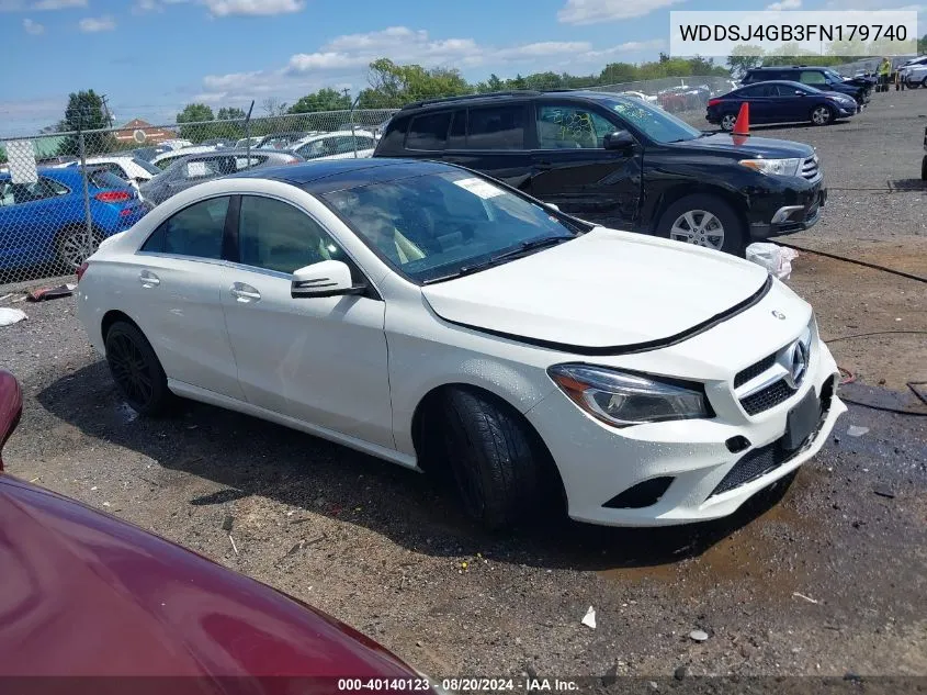 2015 Mercedes-Benz Cla 250 4Matic VIN: WDDSJ4GB3FN179740 Lot: 40140123