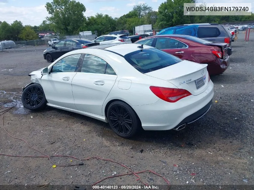 2015 Mercedes-Benz Cla 250 4Matic VIN: WDDSJ4GB3FN179740 Lot: 40140123