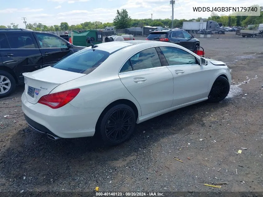 2015 Mercedes-Benz Cla 250 4Matic VIN: WDDSJ4GB3FN179740 Lot: 40140123