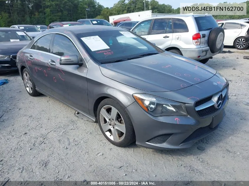 2015 Mercedes-Benz Cla 250 VIN: WDDSJ4EB1FN162700 Lot: 40151005