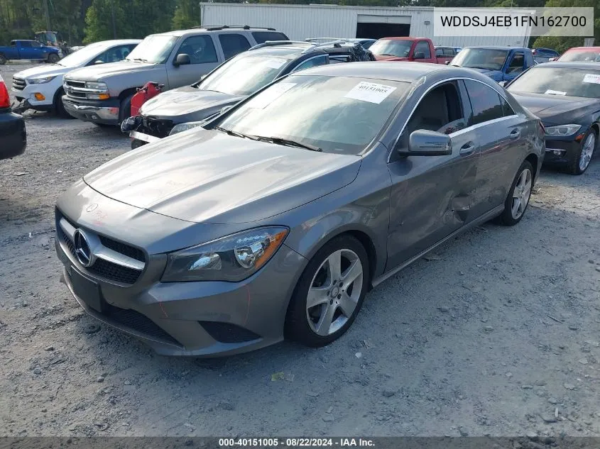 2015 Mercedes-Benz Cla 250 VIN: WDDSJ4EB1FN162700 Lot: 40151005