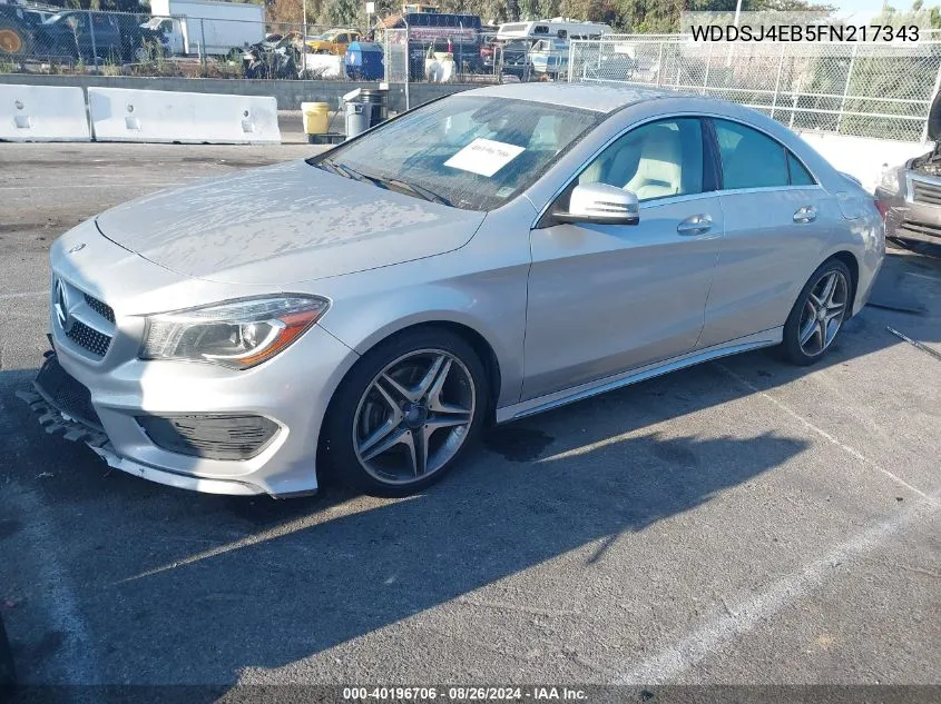 2015 Mercedes-Benz Cla 250 VIN: WDDSJ4EB5FN217343 Lot: 40196706