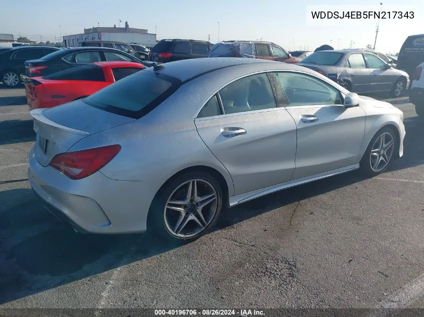 2015 Mercedes-Benz Cla 250 VIN: WDDSJ4EB5FN217343 Lot: 40196706