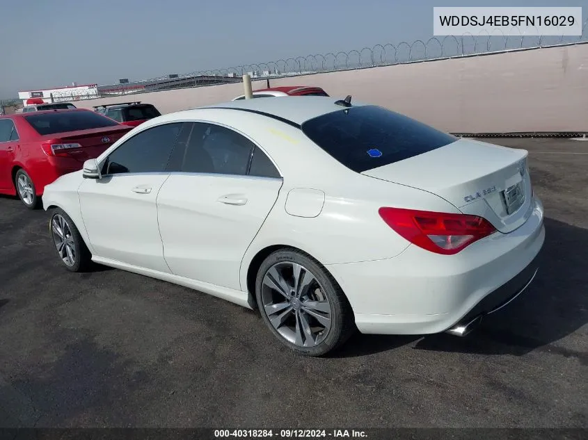 2015 Mercedes-Benz Cla 250 VIN: WDDSJ4EB5FN16029 Lot: 40318284