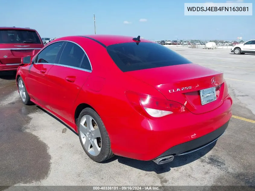 2015 Mercedes-Benz Cla 250 VIN: WDDSJ4EB4FN163081 Lot: 40336101