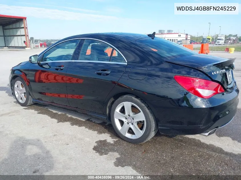 2015 Mercedes-Benz Cla 250 4Matic VIN: WDDSJ4GB8FN245229 Lot: 40438096