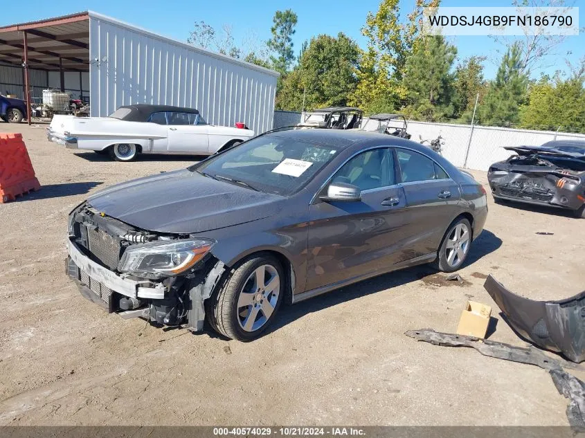 2015 Mercedes-Benz Cla 250 4Matic VIN: WDDSJ4GB9FN186790 Lot: 40574029