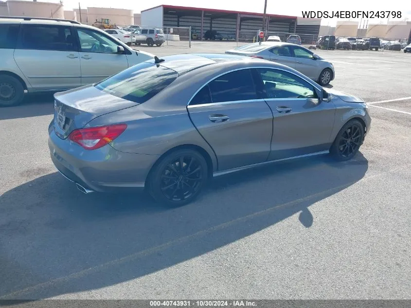 2015 Mercedes-Benz Cla 250 VIN: WDDSJ4EB0FN243798 Lot: 40743931