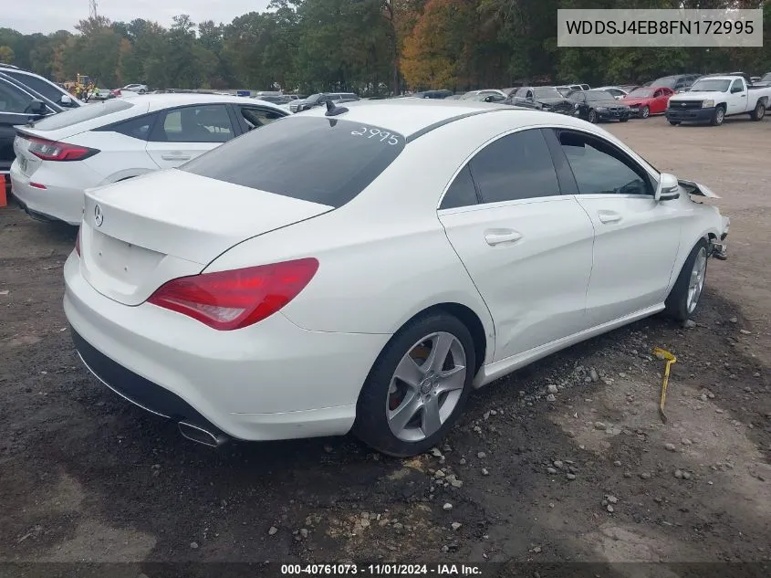 2015 Mercedes-Benz Cla 250 VIN: WDDSJ4EB8FN172995 Lot: 40761073