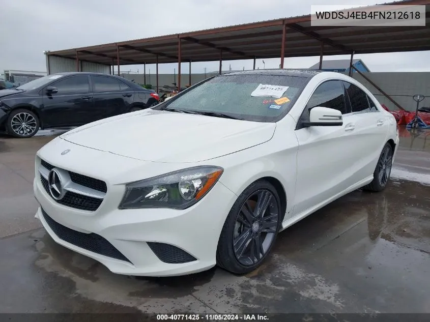 2015 Mercedes-Benz Cla 250 VIN: WDDSJ4EB4FN212618 Lot: 40771425