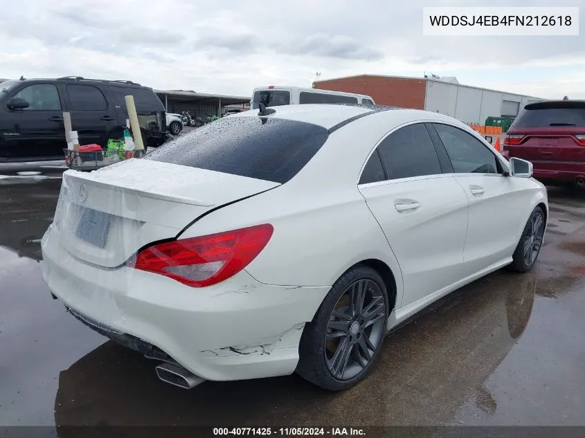 2015 Mercedes-Benz Cla 250 VIN: WDDSJ4EB4FN212618 Lot: 40771425