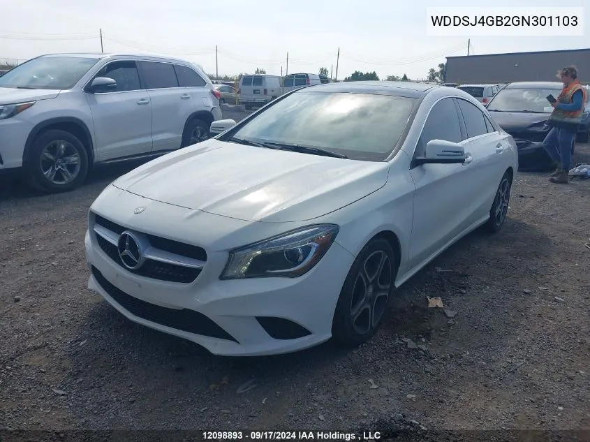 2016 Mercedes-Benz Cla VIN: WDDSJ4GB2GN301103 Lot: 12098893