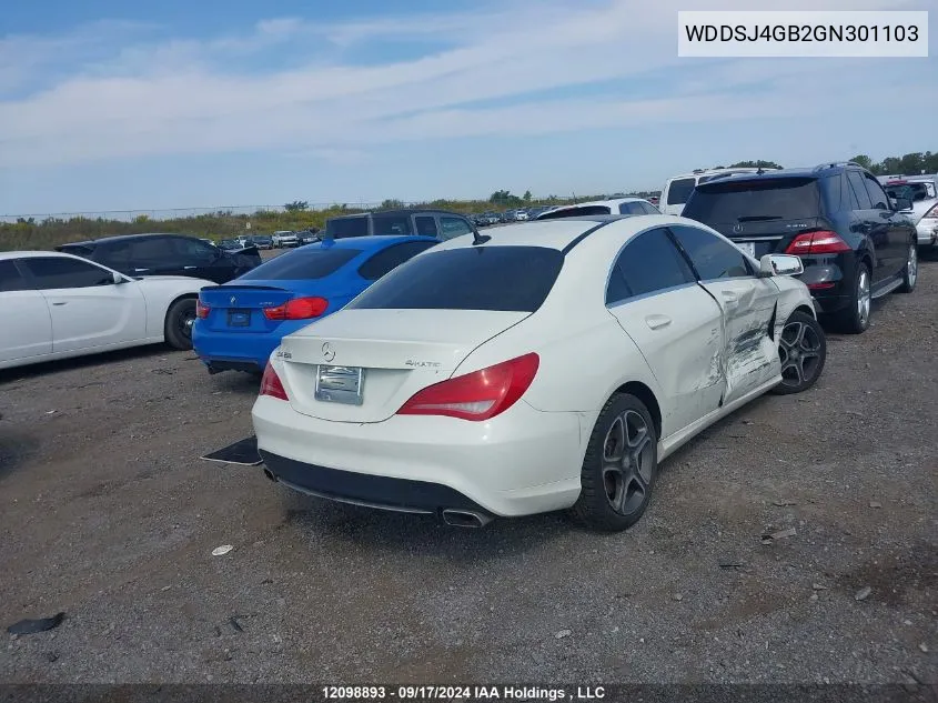 2016 Mercedes-Benz Cla VIN: WDDSJ4GB2GN301103 Lot: 12098893