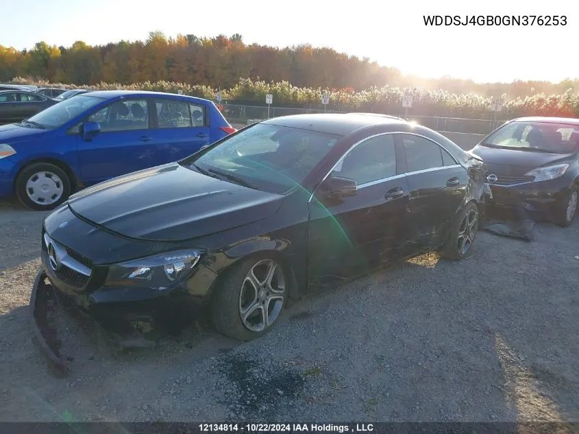 2016 Mercedes-Benz Cla 250 4Matic VIN: WDDSJ4GB0GN376253 Lot: 12134814